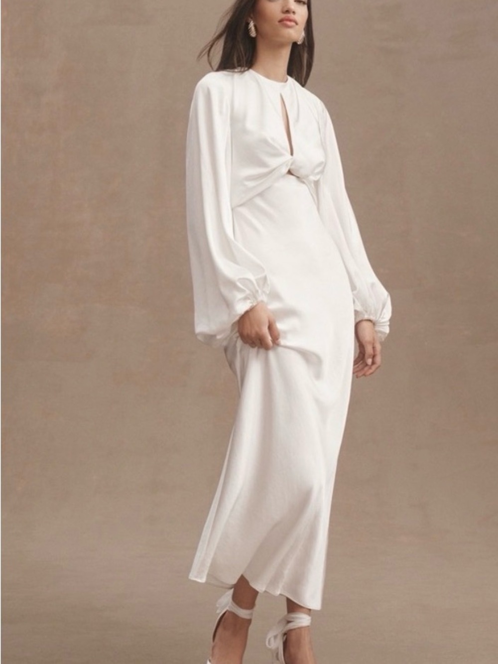 Significant Other x BHLDN White Twist Front Dress